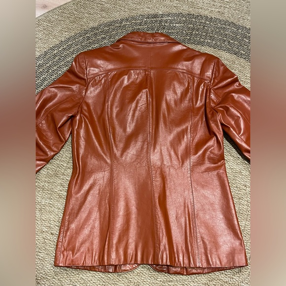 Vintage 1970s The Tannery Leather Jacket size 14T - Picture 5 of 15